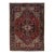 Red Antique Persian Heriz Handmade Wool Rug With Medallion Motif For Sale