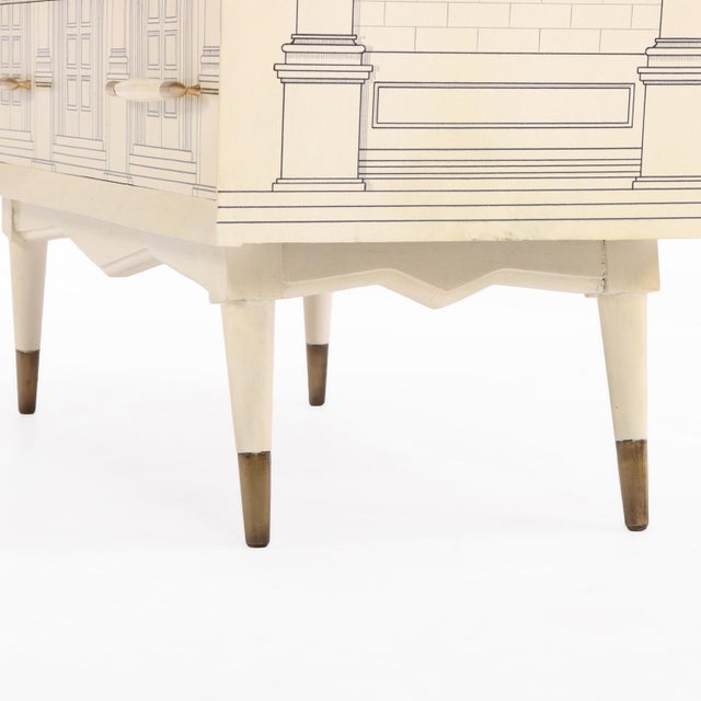 An Italian Architectural Commode, in the Manner of Fornasetti, C. 1950. For Sale In Philadelphia - Image 6 of 8