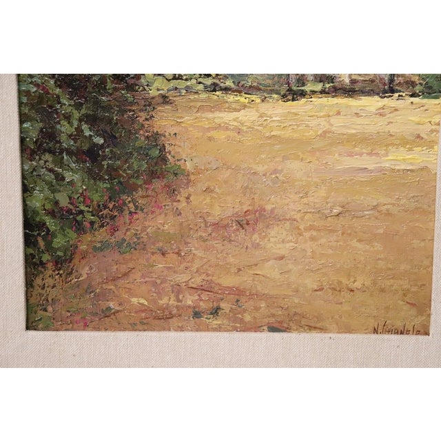 Italian Artist, Landscape, Oil Painting on Cardboard, Framed For Sale - Image 6 of 12