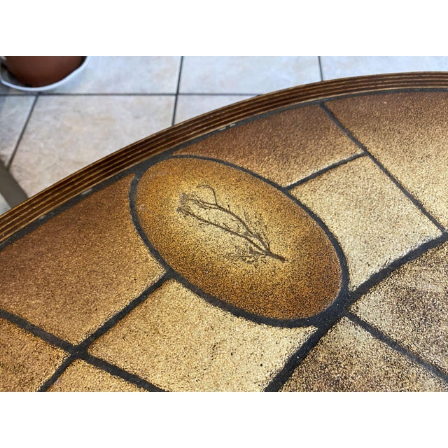 Round Oval Ceramic Coffee Table by Barrois Vallauris, 1960s For Sale - Image 14 of 18