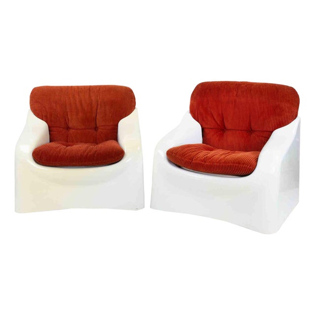 Galassia Armchairs by Ferdinando Buzzi, 1970s, Set of 2 For Sale