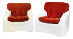 Galassia Armchairs by Ferdinando Buzzi, 1970s, Set of 2