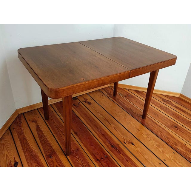 Czechoslovakian Extendable Table by J. Halabala for Jitona, 1960s For Sale - Image 4 of 18