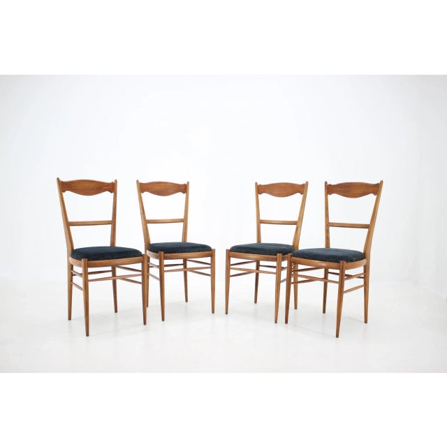 Italian Beech Dining Chairs, 1960s, Set of 4 For Sale - Image 8 of 8