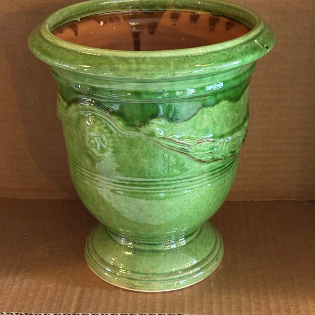 2020s Pair of Authentic French Anduze Pots. 7” X 9” For Sale - Image 5 of 10