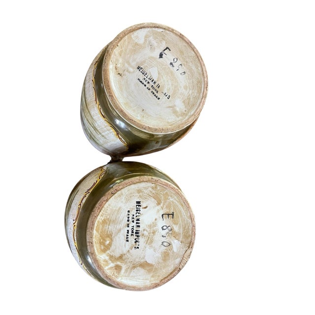 Pair of Vintage 16” Italian Hand-Painted Ceramic Amphora Vases – Weiselman Import For Sale In Naples, FL - Image 6 of 10