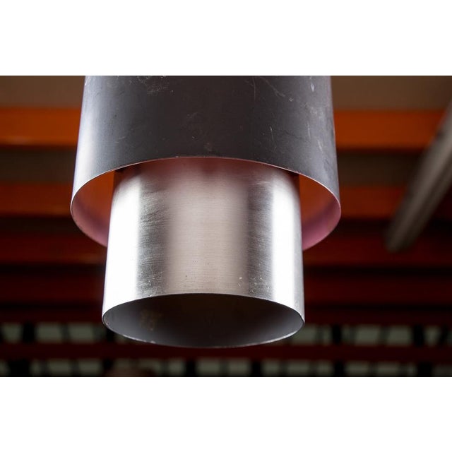 Large Danish Aluminium Ceiling Lamp Zenith Model by Jo Hammerborg for Fog & Mørup, 1960s For Sale - Image 3 of 17