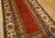 1850s Red Solid Open Field Tribal Antique Caucasian Kazak Carpet 4' X 8'8" Knotted Wool Rug For Sale - Image 11 of 13