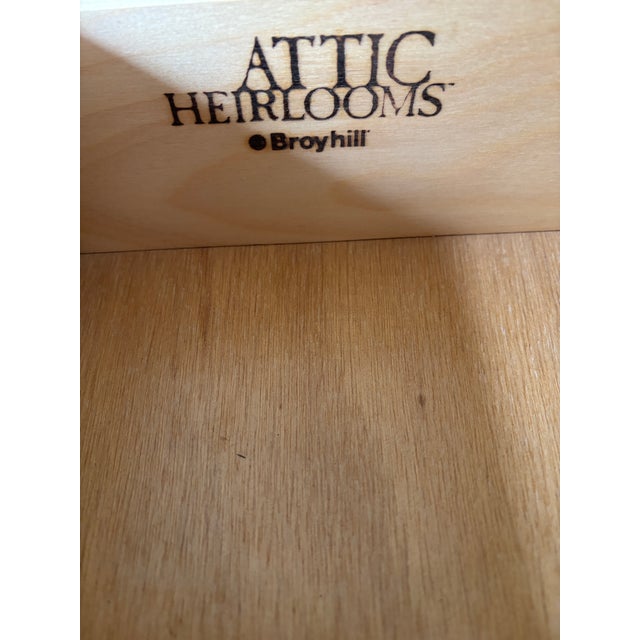 Broyhill Attic Heirlooms Oak 4 Drawer Coffee Table For Sale - Image 11 of 11