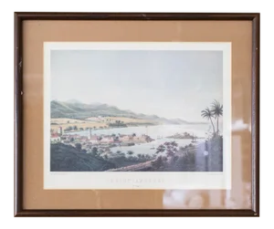 Late 20th Century "Christianssted" Reproduction Print, Framed