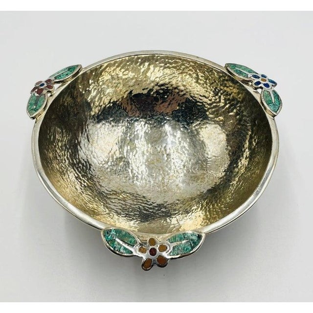 1980s Emilia Castillo Silver Bowl With Volcanic Rock Base & Spoon, Mexican Modernism For Sale - Image 13 of 18