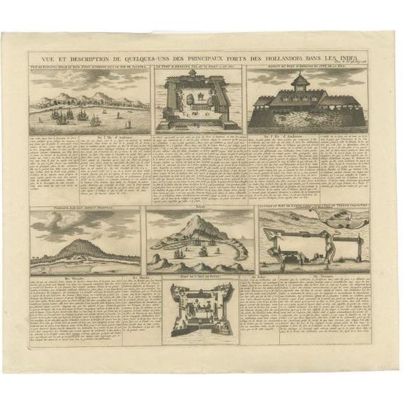 Forts and Views of the East Indies or Nowadays Indonesia, 1719, Paper For Sale - Image 6 of 6