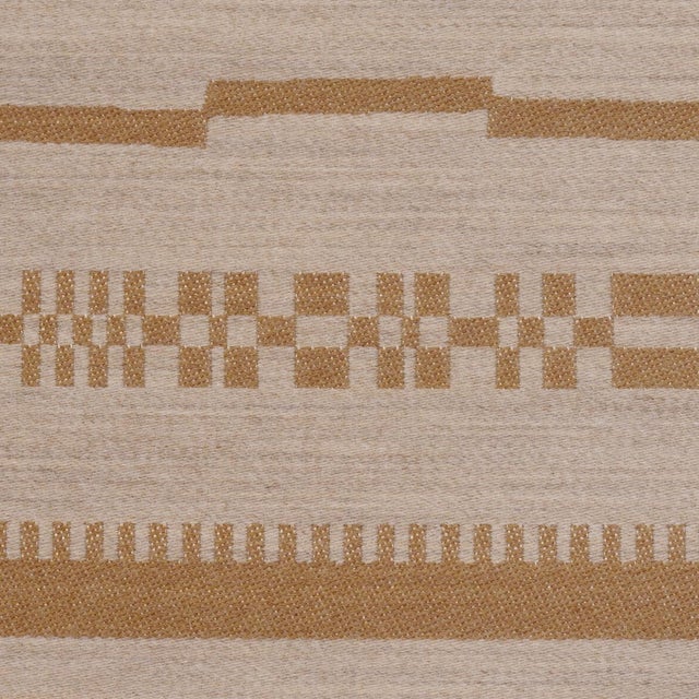 Schumacher Schumacher Skyline Stripes Reversible Fabric In Dune For Sale - Image 4 of 6