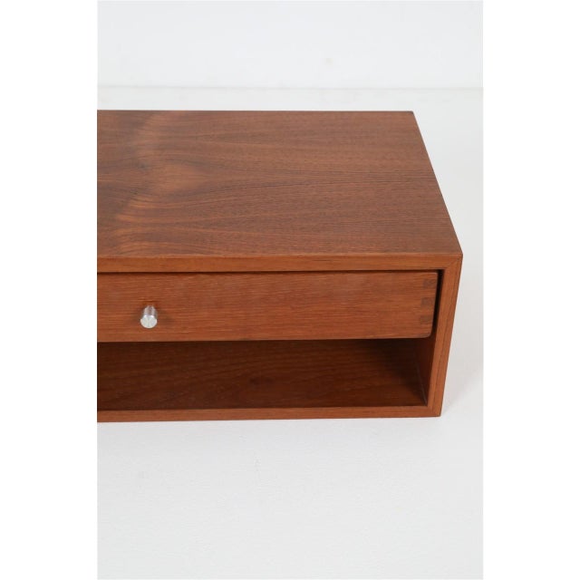 Aksel Kjersgaard Wall-Mounted Teak Bedside Table 1027 by Aksel Kjersgaard, 1960s For Sale - Image 4 of 18