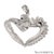Early 21st Century 18k (750) White Gold Natural Diamond Heart Shape Pendant With Chain For Sale - Image 5 of 11