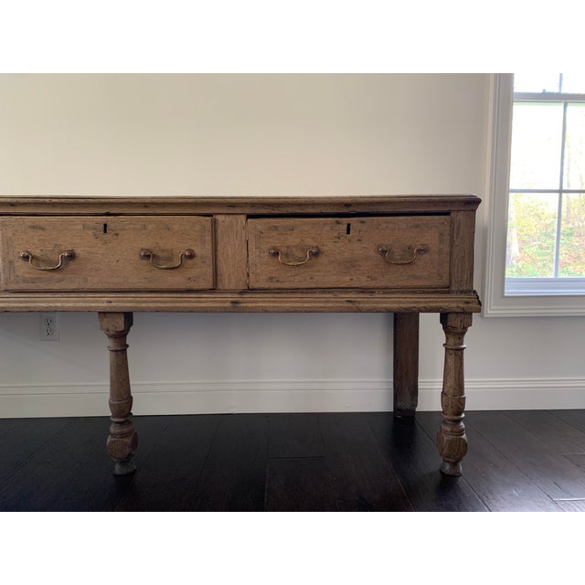 Well stood antique Georgian farmhouse dresser, good color, skin and form.