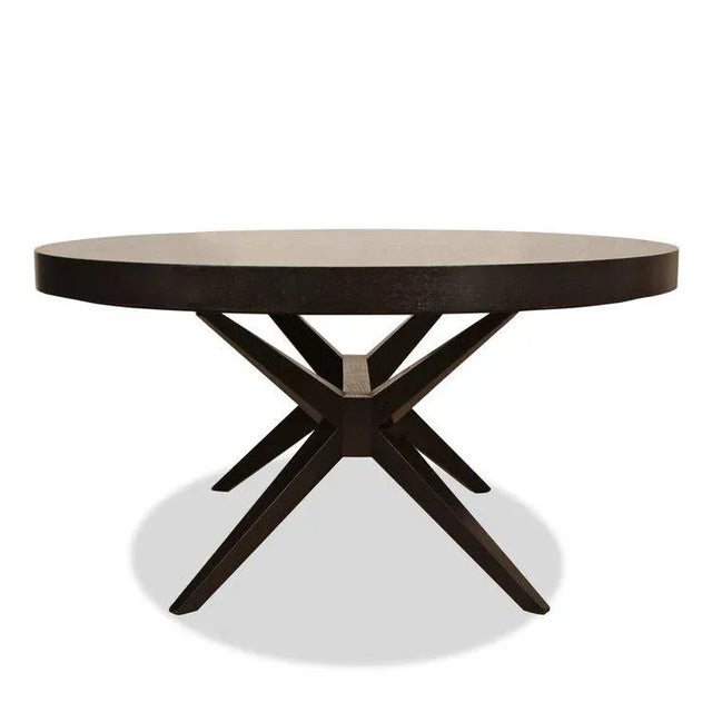 Coffee Niedermaier Fulton Round Dining Table W/ Leaves For Sale - Image 8 of 9