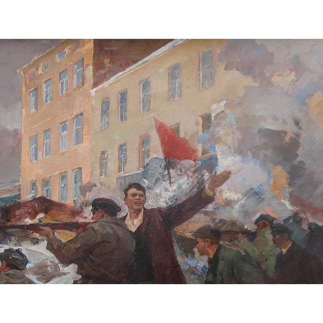 1970s Soviet War Oil Painting, Ukrainian Artist Kovalenko (1970s) 168-219 For Sale - Image 5 of 6