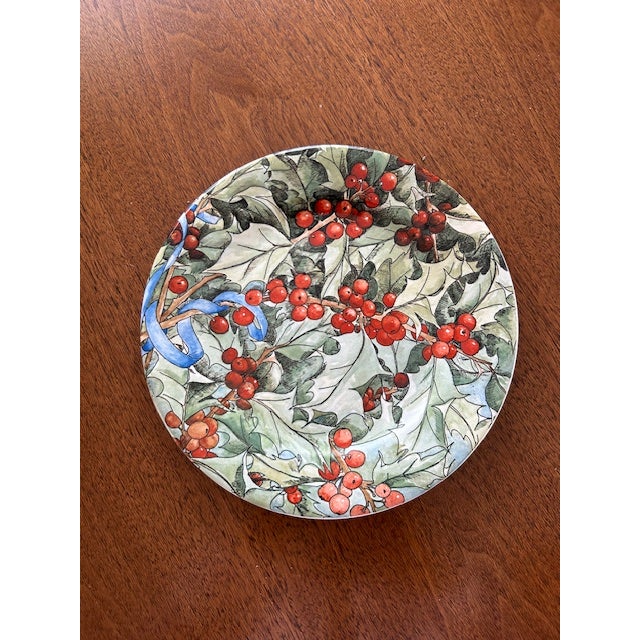 1990s Rare Gien France Le Houx Faïence – 12 Place Setting Set - 48 pcs For Sale - Image 4 of 5
