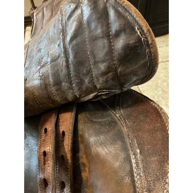 Vintage Barnsby English Leather Saddle For Sale - Image 11 of 12