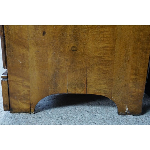 Antique American Country Farmhouse Maple and Pine Three Drawer Chest Dresser 42" For Sale - Image 17 of 17