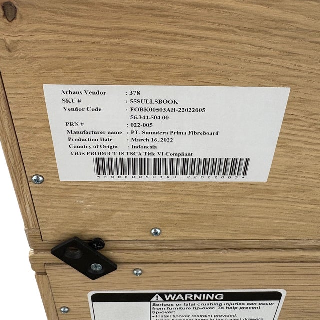 Beige Arhaus Sullivan Bookcase With Cabinet Base For Sale - Image 8 of 8