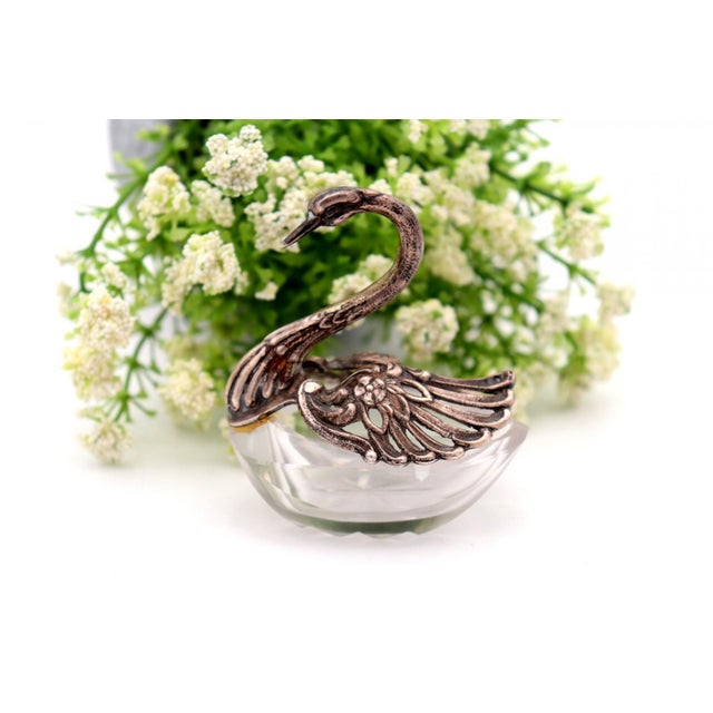 Swan-Shaped Silver Salt Shaker For Sale - Image 6 of 6