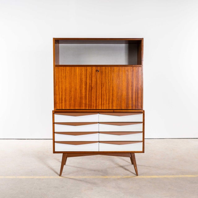 Mid-Century Modern Cabinet with Eight White Drawers, 1950s For Sale - Image 13 of 13