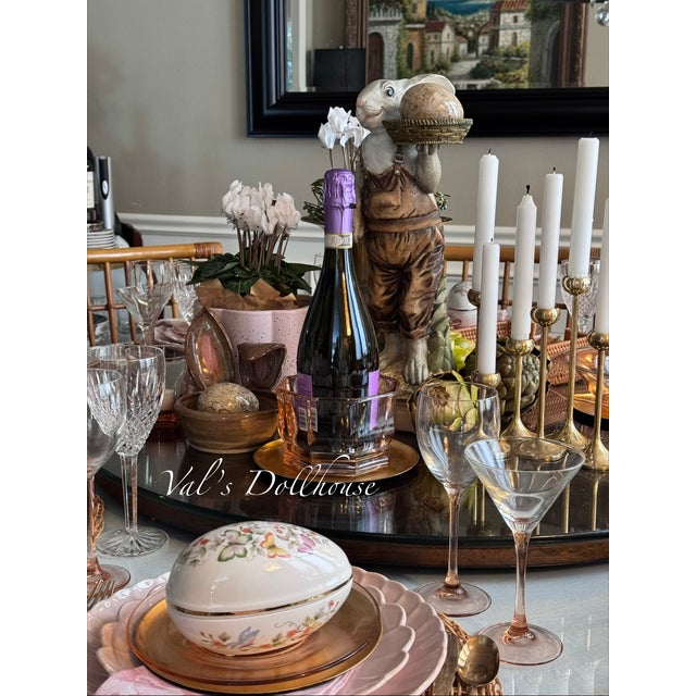 Mid 20th Century Vintage Blush Pink Indiana Glass Concord Candy Bowl For Sale - Image 5 of 12