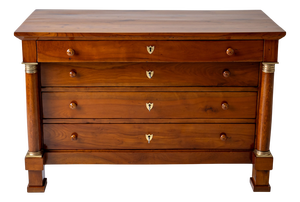 Empire Chest of Drawers with Columns, France, Early 19th Century