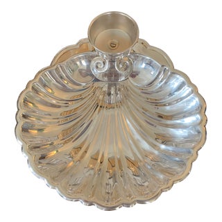 Vintage Sheffield Silver Co. Shell Cocktail Serving Tray For Sale