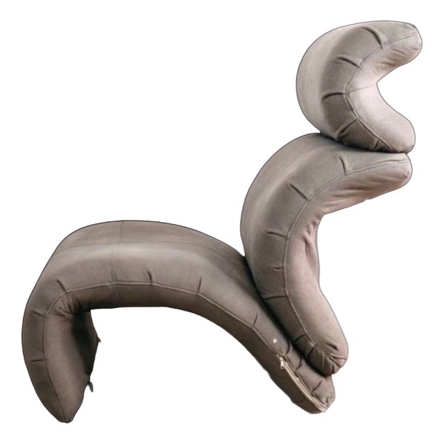 Modernist Sculptural Waves Lounge Chair, 1970s For Sale