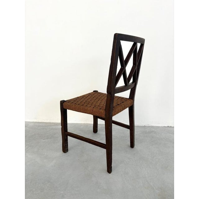 Wood Mid-Century Wood and Rope Chairs in the style of Paolo Buffa, Italy, 1940, Set of 6 For Sale - Image 7 of 11