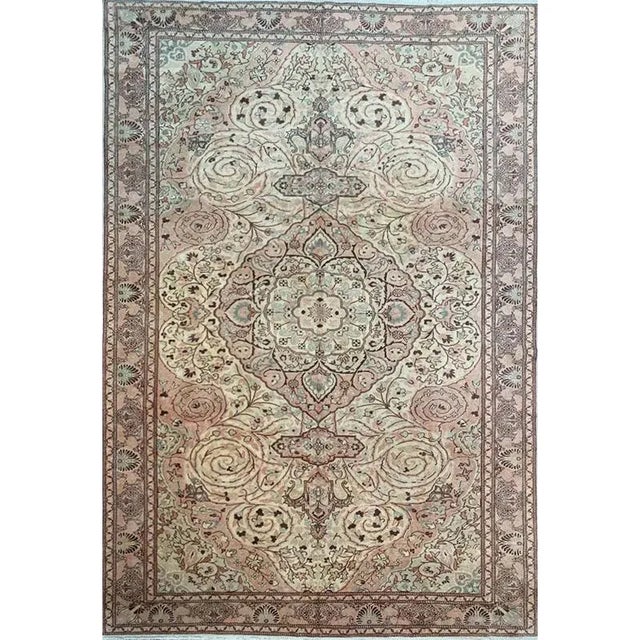 1970s Old Turkish Kaisari Area Rug 8’5″ X 12’0″ For Sale - Image 11 of 11