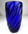 1950s Archimede Seguso Signed Large Cobalt Blue Art Glass Vase, Circa 1980s For Sale - Image 5 of 12