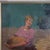 An evocative antique oil on board painting, dating to circa 1900, depicts a vibrant genre scene of a peasant woman. The...