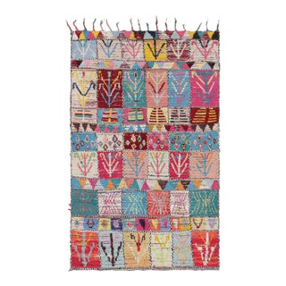 Vintage Azilal Moroccan Rug With Colorful Geometric Patterns, From Rug & Kilim For Sale