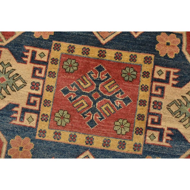 2020s Kazak Rug 11′ X 14’9” Red Wool Tribal Hand-Knotted Oriental Carpet For Sale - Image 5 of 15