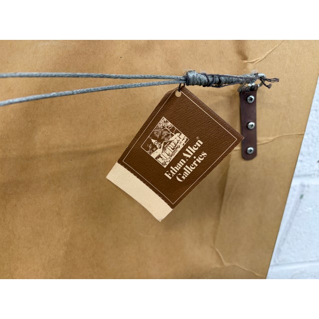 Mid 20th Century Elegant Framed Painting of Japanese Woman on Cork For Sale - Image 11 of 12