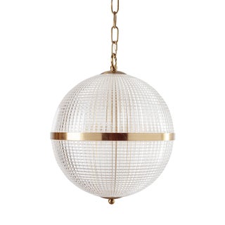 Large Clear Parisian Globe Pendant from Pure White Lines For Sale
