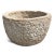 Old vintage solid stone large round bowl from India. Rustic rough texture. Wonderful for outdoor or indoor use / display....