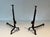 1900 - 1909 Early 1900s Wrought Iron Andirons - a Pair For Sale - Image 5 of 12