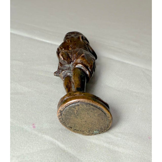 Antique 19th Century Figural Bronze Little Girl Child Wax Seal Statue Figure For Sale In New York - Image 6 of 9