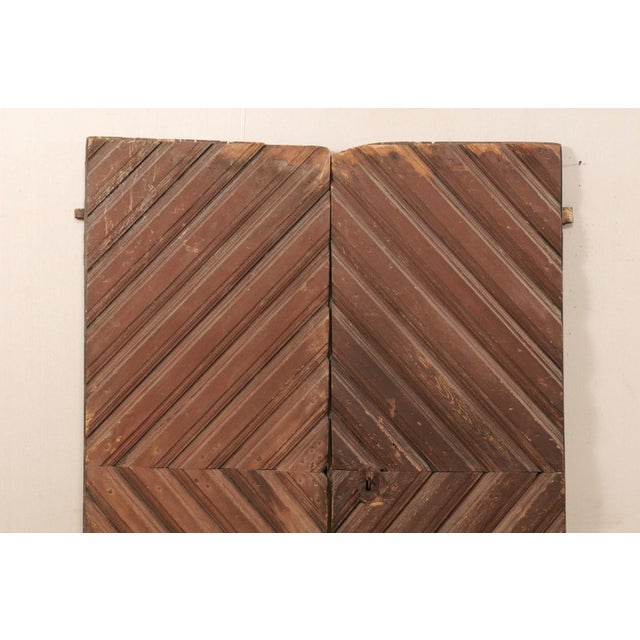 Pair 19th Century Swedish Diamond Pattern Doors For Sale In Atlanta - Image 6 of 11