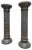 Columns in Black Belgian Fossil Marble, Set of 2 For Sale