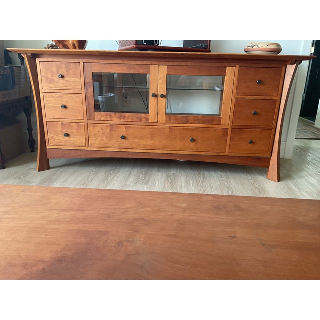 Hardwood Artisans Waterfall Tv Console For Sale - Image 16 of 16