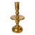 Antique Heavy Brass Baluster Candlestick Holder For Sale