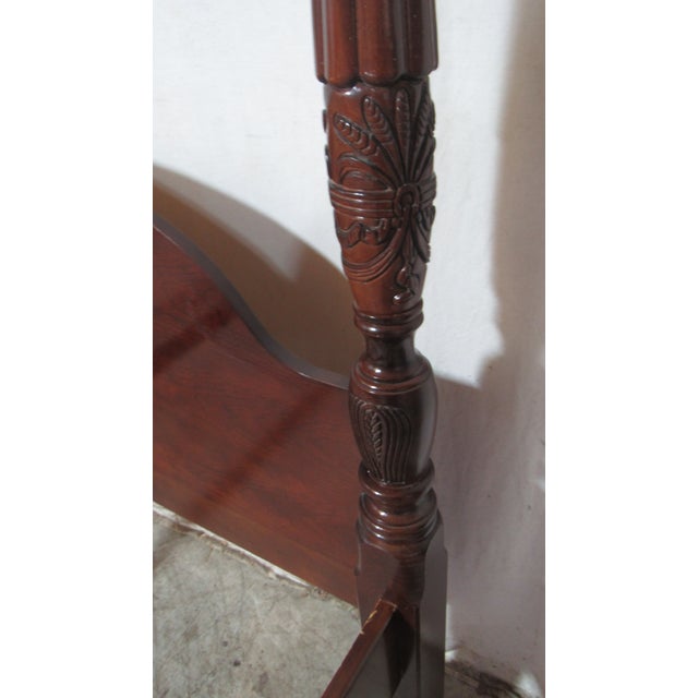 1980s 1980s Bassett King Size Poster Bed Carved Cherry Designer For Sale - Image 5 of 8