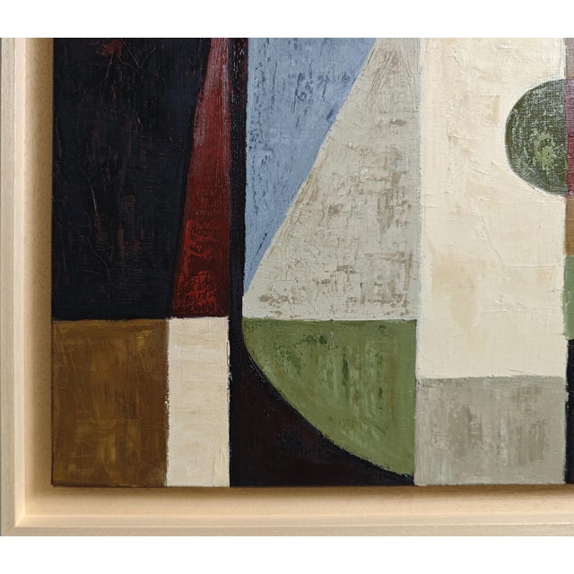 Paint Double Jeu, Contemporary Geometric Abstract Oil Painting, Framed by Sophie Dumont For Sale - Image 7 of 10