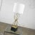 1960s Mid-Century Modern Table Lamp Brass Looped Tube Black Base White Drum Shade For Sale - Image 6 of 13